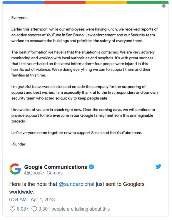 Xả súng tại Trụ sở YouTube: Nghi phạm tự sát, nhiều người bị thương ảnh 3