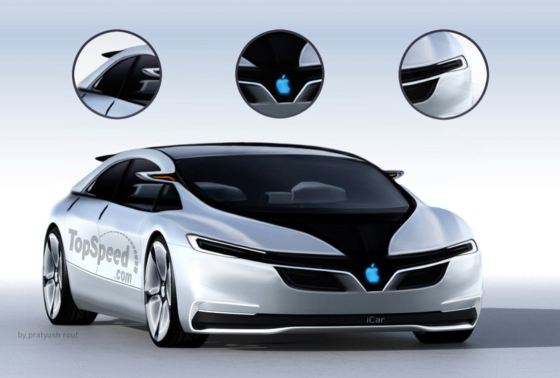 Ảnh dựng về mẫu xe tự hành dự kiến ra mắt vào năm 2021 của Apple. Ảnh: TopSpeed