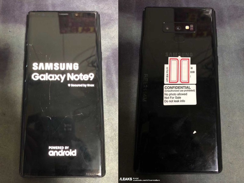 Bức ảnh thật đầu tiên của Galaxy Note 9. Ảnh: SlashLeak