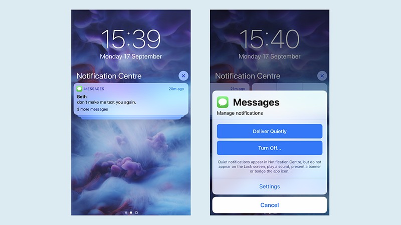 iOS 12 cho phép xóa nhiều thông báo một lúc mà không cần mở khóa iPhone. Ảnh: Gizmodo iOS 12 cho phép xóa nhiều thông báo một lúc mà không cần mở khóa iPhone. Ảnh: Gizmodo