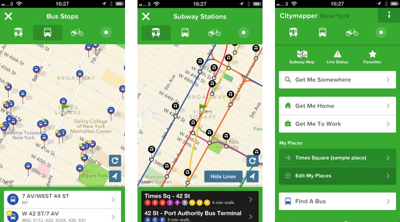 Citymapper là ví dụ điển hình của doanh nghiệp sử dụng dữ liệu công khai của chính phủ để đóng góp ý tưởng cho chính phủ. Ảnh: CItymapper