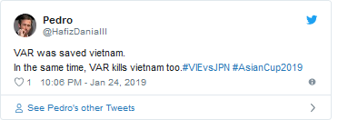 Tài khoản Pedro: VAR đã cứu Việt Nam, đồng thời cũng hại Việt Nam.
