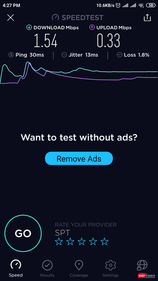 Tốc độ điểm kết nối Wi-Fi công cộng tại trường đại học Khoa học Xã hội & Nhân văn. Tốc độ điểm kết nối Wi-Fi công cộng tại trường đại học Khoa học Xã hội & Nhân văn.
