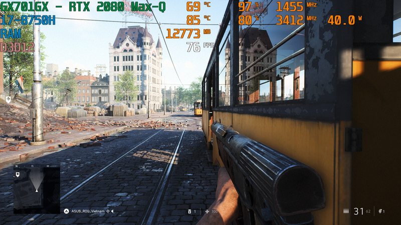 Thử nghiệm với tựa game Battlefield V. Thử nghiệm với tựa game Battlefield V.