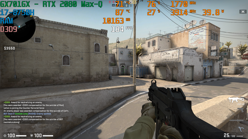 Thử nghiệm với tựa game CS Go. Thử nghiệm với tựa game CS Go.