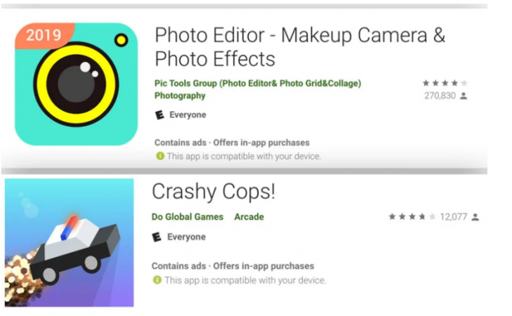 Các ứng dụng của DO Global núp dưới vỏ bọc là ứng dụng tiện ích và trò chơi thu hút lượng lớn người tải xuống. Ảnh: Android Police