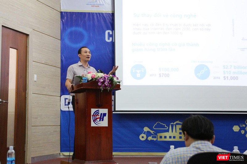 Đại diện Cục Tin học hóa, ông Cao Hoàng Nam phát biểu tại Hội thảo.