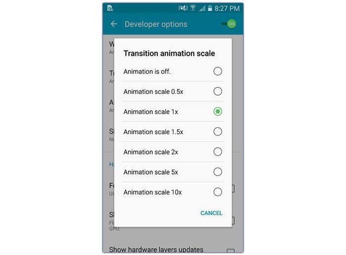 Tăng tốc smartphone Android hiệu quả bằng cách vô hiệu hóa animation ảnh 3