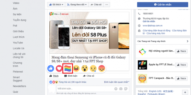 Hướng dẫn thả biểu tượng cầu vồng đang “làm mưa làm gió” trên Facebook ảnh 3