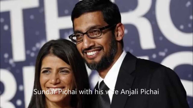 Sundar Pichai  và vợ Anjali Pichai