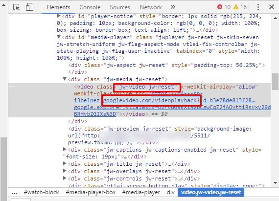 Cơ chế nhúng liên kết máy chủ Google vào trình phát JWplayer. Web phim lau tai VN: Mot dong von, tram dong loi hinh anh 2