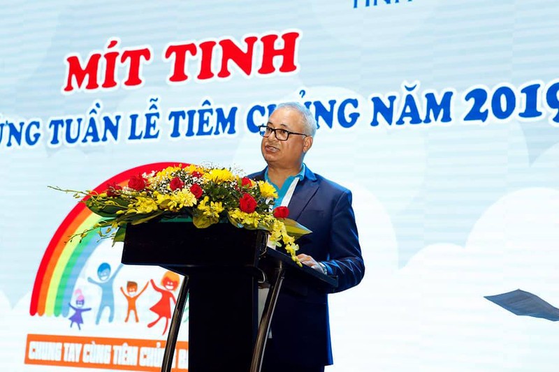 Đại diện WHO phát biểu tại lễ mít tinh