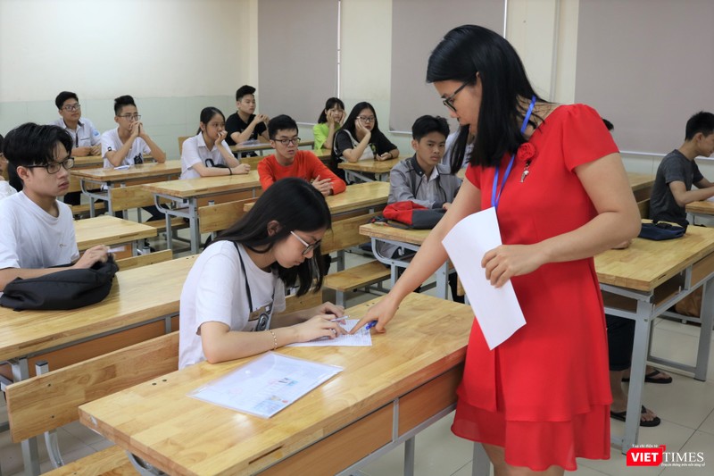 Trong phòng thi (ảnh: Minh Thúy)