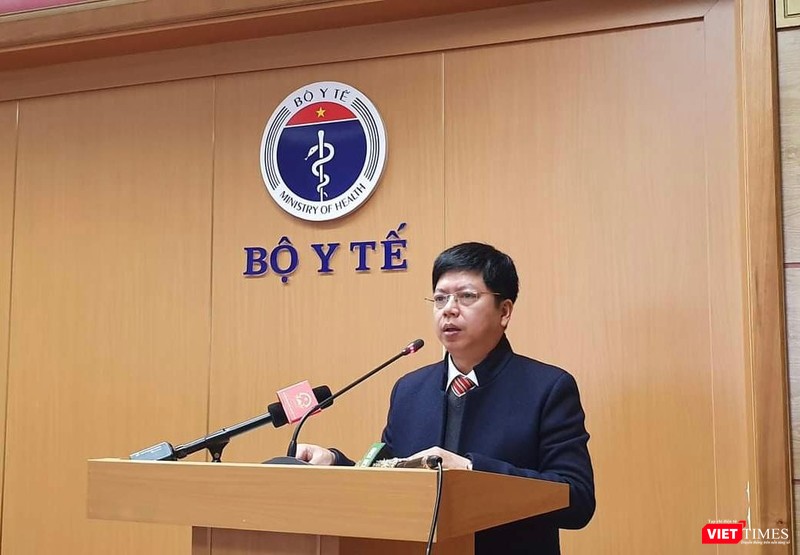 Ông Nguyễn Trọng Khoa - Phó Cục trưởng Cục Quản lý Khám, chữa bệnh báo cáo tình hình phòng dịch của các bệnh viện