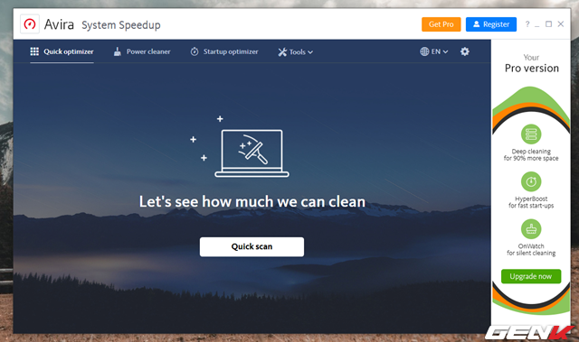 Có giao diện khá đẹp và dễ sử dụng nên bạn sẽ không phải bỡ ngở ở lần đầu sử dụng Avira System Speedup.