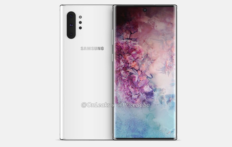 Hình ảnh dựng thử của Galaxy Note 10 “Pro” với màn hình 6,75 inch.