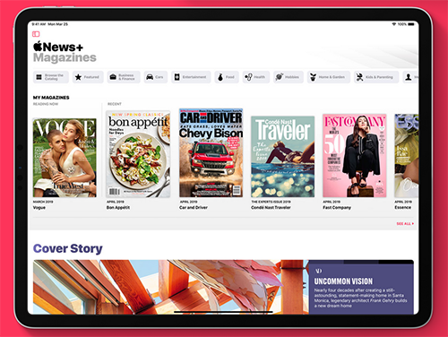Giao diện Apple News+. Ảnh: Phonearena. Giao diện Apple News+. Ảnh: Phonearena.