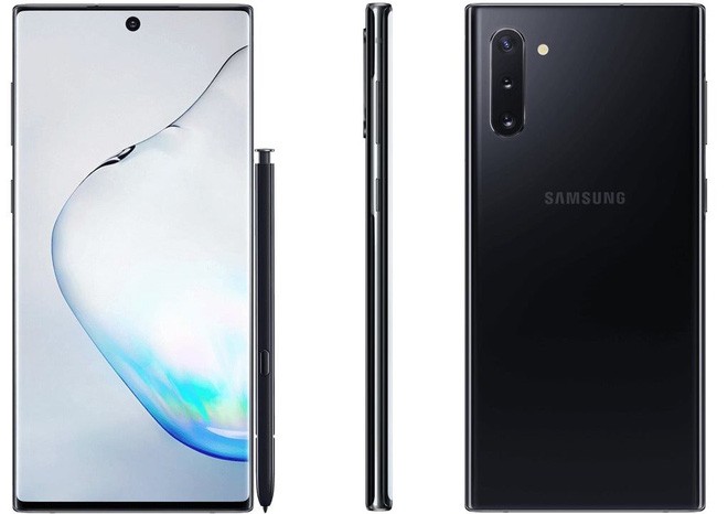 Hình ảnh Galaxy Note 10 phiên bản màu đen.