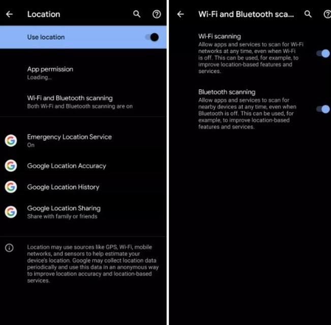 Google Location Settings Google Location Settings