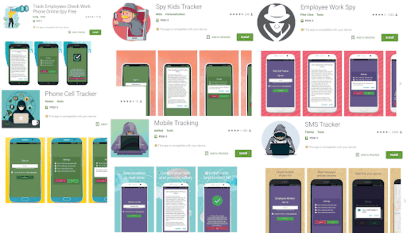 Các ứng dụng có chức năng theo dõi trên Google Play Store Các ứng dụng có chức năng theo dõi trên Google Play Store