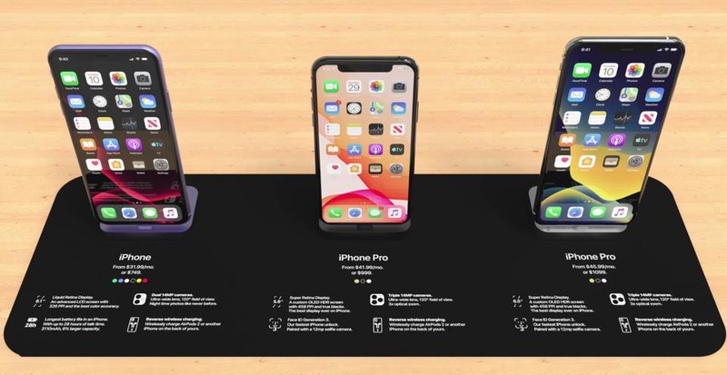 Hình ảnh render mẫu iPhone 11 Hình ảnh render mẫu iPhone 11