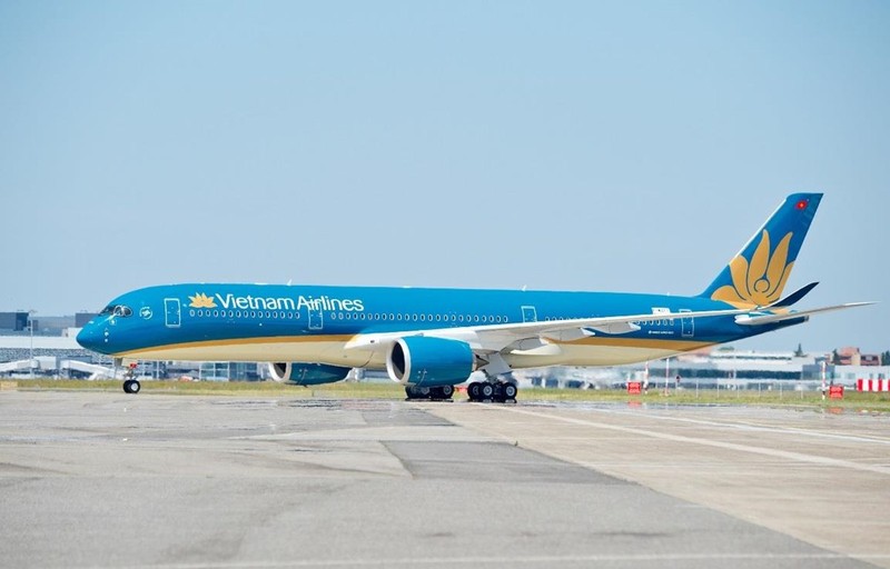Máy bay Airbus A350 của Vietnam Airlines. (Ảnh: Anh Tuấn/Vietnam+)