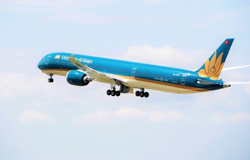 Máy bay Boeing 787-10 của hãng hàng không Vietnam Airlines. (Ảnh: CTV/Vietnam+)