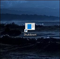Biểu tượng Shutdown của bạn sẽ hiện ra trên Desktop để tắt máy ngay khi cần.