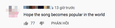 "Hy vọng bài hát trở nên phổ biến trên thế giới".