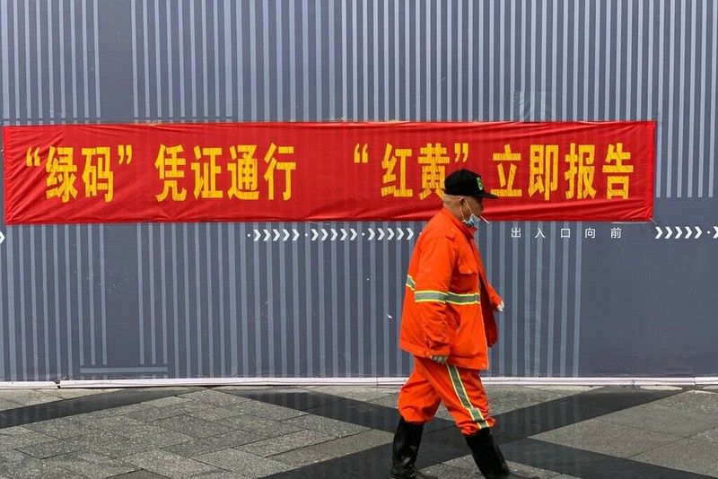 Biểu ngữ kiểu tuyên truyền nhắc nhở mọi người các quy tắc về màu mã vạch