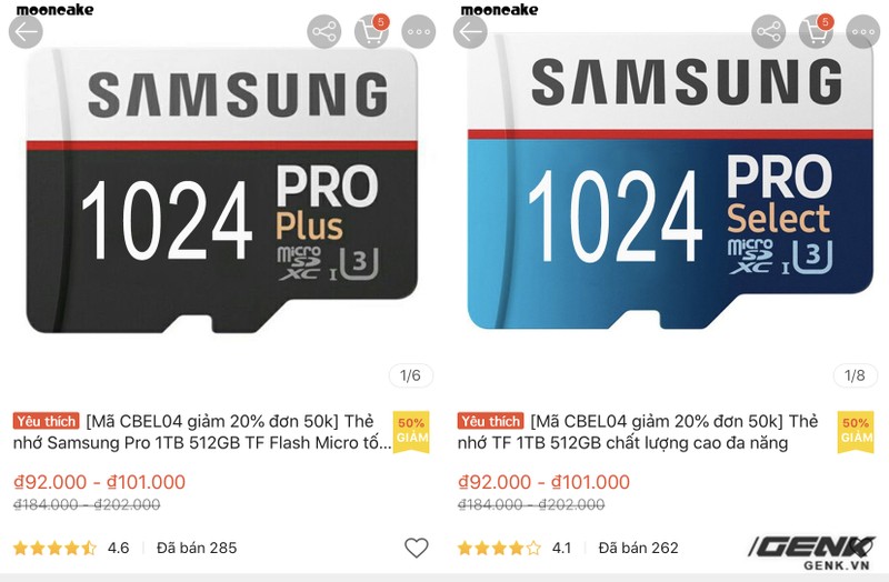 Là hàng nhái, thế nhưng những chiếc thẻ nhớ này vẫn được đánh giá rất cao trên Shopee. Là hàng nhái, thế nhưng những chiếc thẻ nhớ này vẫn được đánh giá rất cao trên Shopee.