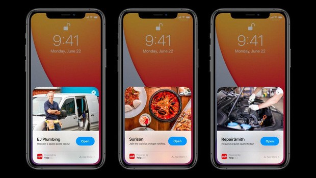 Các ứng dụng được cắt xuất hiện phía dưới khi bạn quét bar code