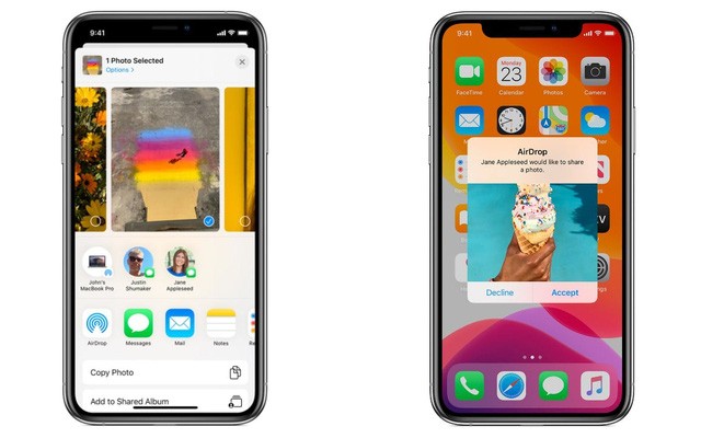 AirDrop có thể tận dụng laser để truyền các tập tin lớn nhanh chóng giữa các iPhone trong tương lai