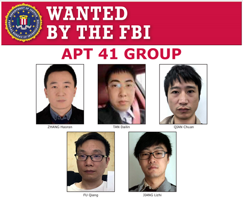 Nhóm tin tặc quốc tế APT41 hiện đang bị truy nã bởi FBI (Mỹ)