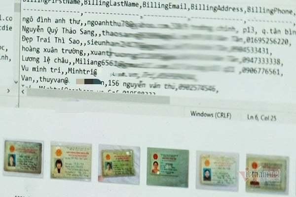 Thông tin cá nhân bị rao bán trên diễn đàn. (Ảnh: Trọng Đạt)