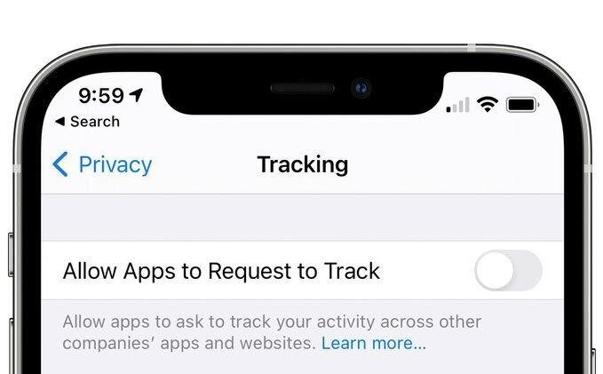 Tính năng kiểm soát theo dõi người dùng trên iOS 14.5. Ảnh: Macrumors.