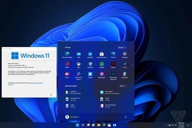 Hình ảnh bị rò rỉ cho thấy phiên bản Windows mới sẽ có tên gọi Windows 11. Hình ảnh bị rò rỉ cho thấy phiên bản Windows mới sẽ có tên gọi Windows 11.
