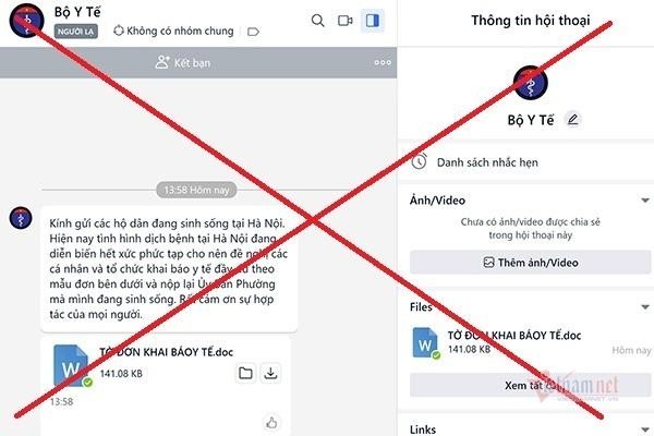 Tài khoản Zalo lạ mạo danh Bộ Y tế. Tài khoản Zalo lạ mạo danh Bộ Y tế.