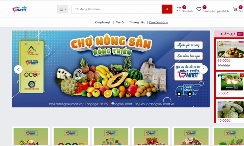 TX Đông Triều xây dựng trang dongtrieumart.vn để đưa nông sản lên sàn thương mại điện tử địa phương. TX Đông Triều xây dựng trang dongtrieumart.vn để đưa nông sản lên sàn thương mại điện tử địa phương.