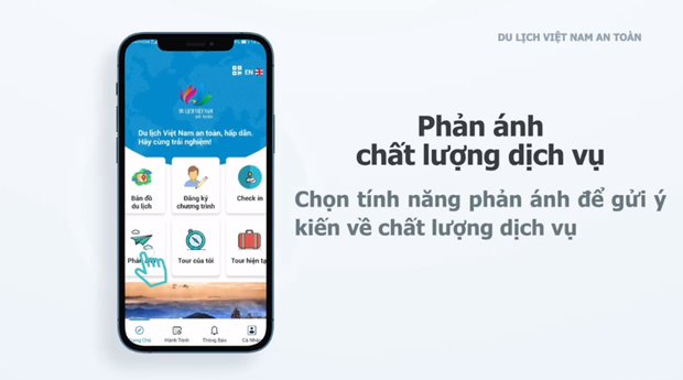 Ứng dụng Du lịch Việt Nam an toàn sẽ là công cụ đồng hành với du khách trong bối cảnh bình thường mới. Ứng dụng Du lịch Việt Nam an toàn sẽ là công cụ đồng hành với du khách trong bối cảnh bình thường mới.