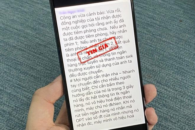 Nội dung được đề cập trong tin giả.