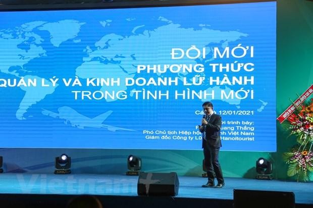 Các doanh nghiệp lữ hành Việt đã và đang nỗ lực chuyển đổi số, ứng dụng công nghệ vào quản lý và kinh doanh lữ hành. (Ảnh minh họa: Mai Mai/Vietnam+) Các doanh nghiệp lữ hành Việt đã và đang nỗ lực chuyển đổi số, ứng dụng công nghệ vào quản lý và kinh doanh lữ hành. (Ảnh minh họa: Mai Mai/Vietnam+)