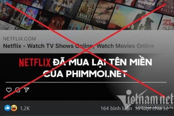 Netflix mới đây đã phủ nhận thông tin liên quan đến việc họ mua lại tên miền Phimmoi.net.
