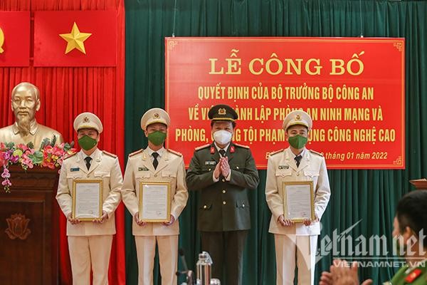Lễ công bố Quyết định thành lập Phòng An ninh mạng và phòng, chống tội phạm sử dụng công nghệ cao Công an tỉnh Bắc Kạn.