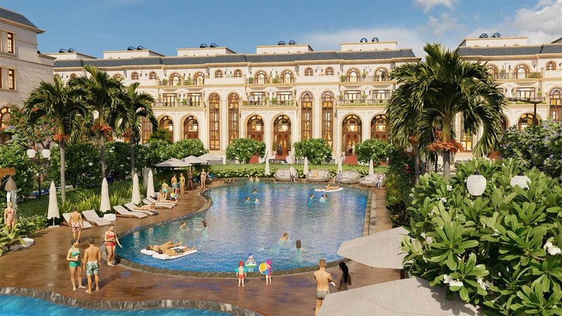 Công viên Diamond Park tại hồ Đại Nhật, đối diện là Quảng trường Diamond