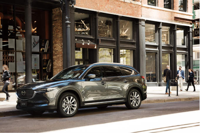 Mazda CX-8 trên đường phố. Ảnh: Thaco Auto.