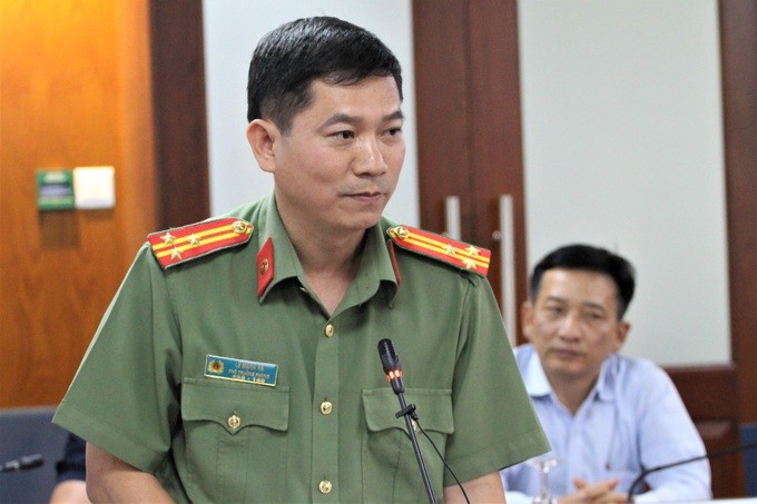 Ông Lê Mạnh Hà, Phó trưởng phòng Tham mưu Công an TPHCM (Ảnh: Q.Huy).