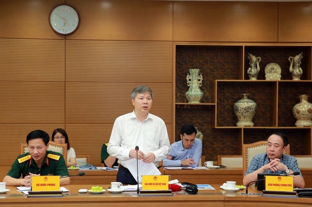 Phó Tổng Giám đốc Bảo hiểm xã hội Việt Nam Nguyễn Đức Hòa góp ý về cơ chế thanh toán, quyết toán chi phí KCB BHYT - Ảnh: VGP/Minh Khôi