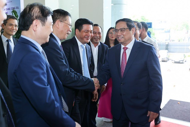 Thủ tướng Phạm Minh Chính dự lễ chào mừng Ngày Khoa học và Công nghệ Việt Nam 18/5 với chủ đề "Khoa học, công nghệ và đổi mới sáng tạo - động lực phát triển bền vững" - Ảnh: VGP/Nhật Bắc