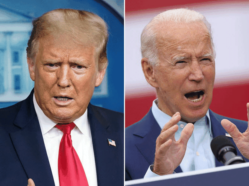 Tổng thống Mỹ Donald Trump (trái) và ứng cử viên Đảng Cộng hòa Joe Biden (phải). (Ảnh: National Post) Ảnh: National Post
